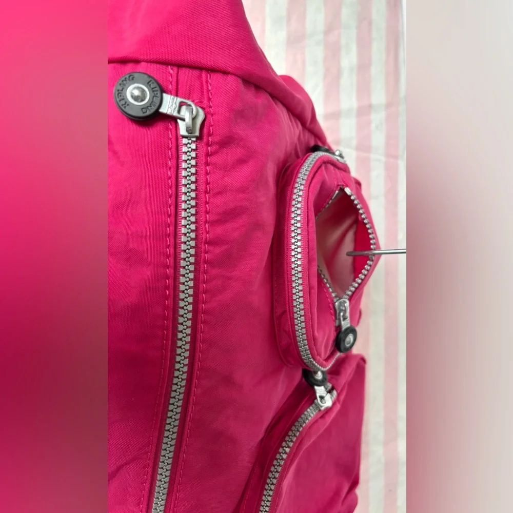Kipling Elsie Convertible Crossbody Bag Clutch TM5429 Blomingrse Pink 14x15” NWT